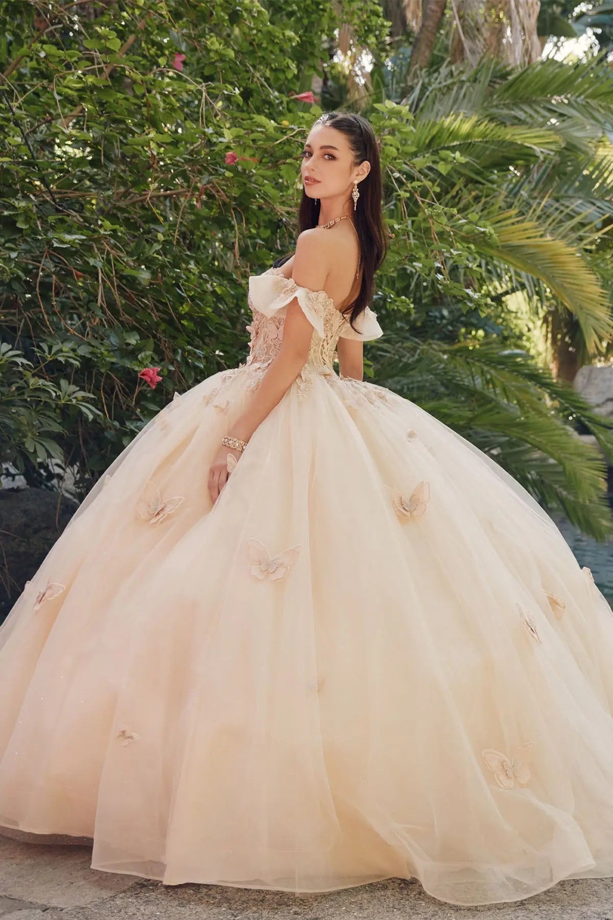 Embellished Lace Applique Tulle Ball Gown Quinceañera Princess JTJT1448J JULT