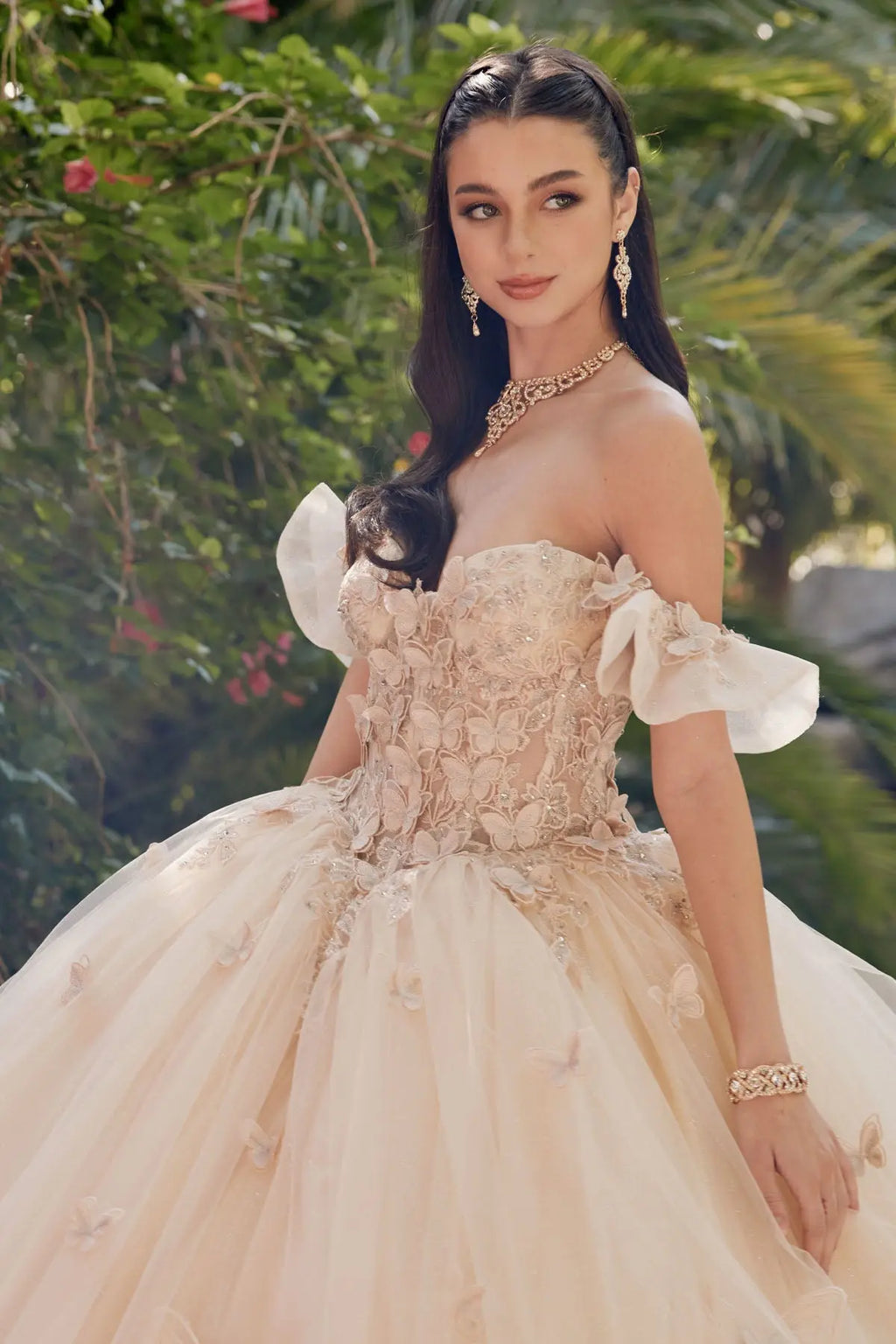 Embellished Lace Applique Tulle Ball Gown Quinceañera Princess JTJT1448J JULT
