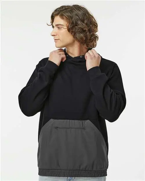 MV Sport 23112 Unisex Mixed Media Hooded Sweatshirt MV Sport