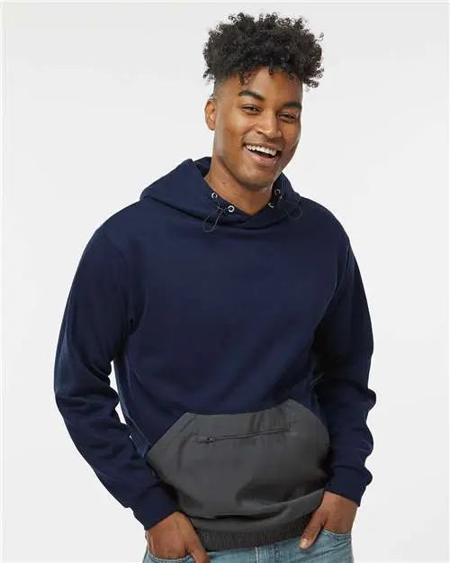 MV Sport 23112 Unisex Mixed Media Hooded Sweatshirt MV Sport