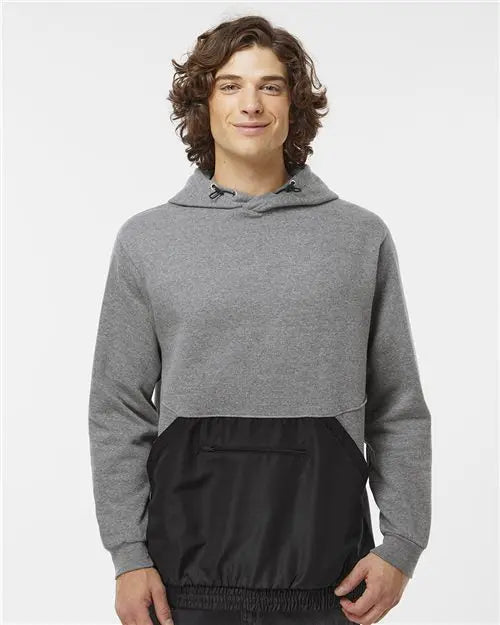 MV Sport 23112 Unisex Mixed Media Hooded Sweatshirt MV Sport