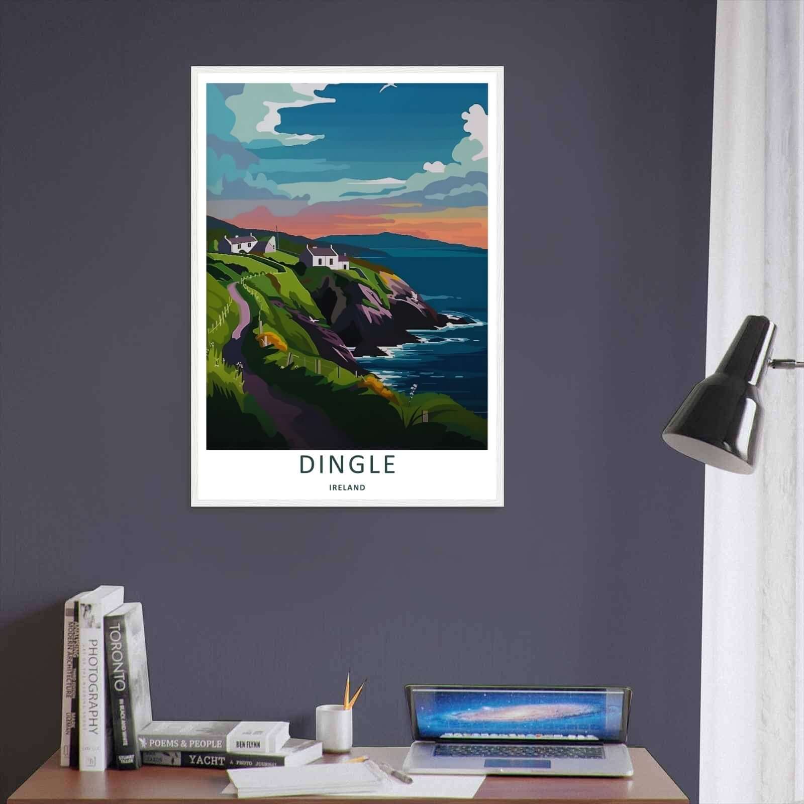 Dingle Ireland Sunset Coastal Print | Cliffside Walking Trail Wall Art